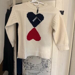 NWT Guaranteed Authentic Burberry Heart Cashmere/Wool Girl’s Sweater